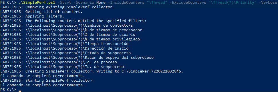 Verbose SimplePerf Screenshot